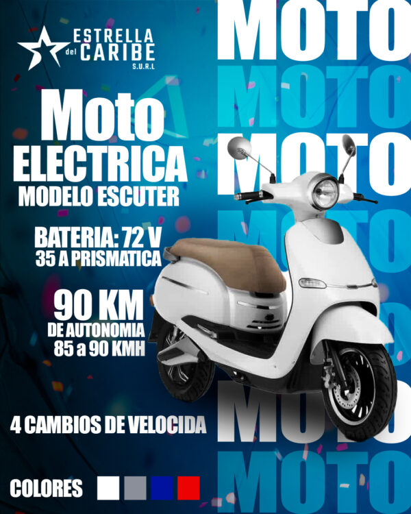 Moto eléctrica modelo escuter