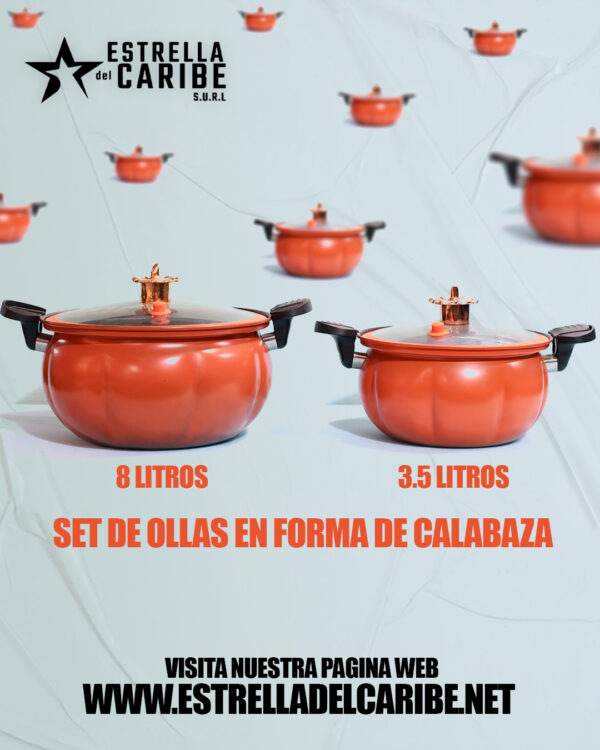 Set de Ollas en forma de Calabaza