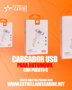Cargador para automóvil con puerto C