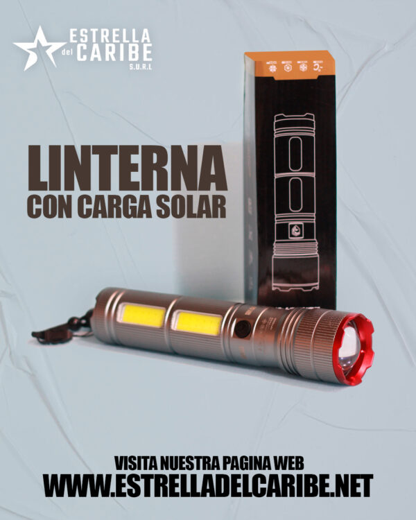 Linterna con carga Solar