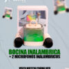 Mini Bocina Bluetooth de Karaoke + 2 Micrófonos Inalámbricos