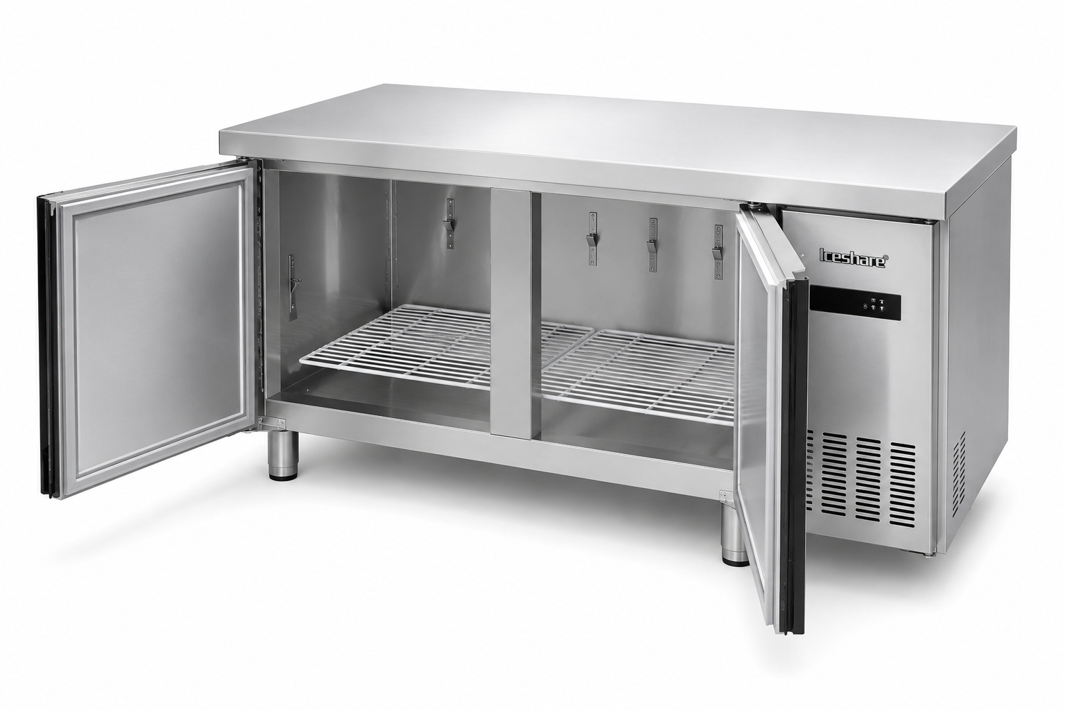 Mesa de Trabajo Comercial de Acero Inoxidable con Refrigerador Integrado